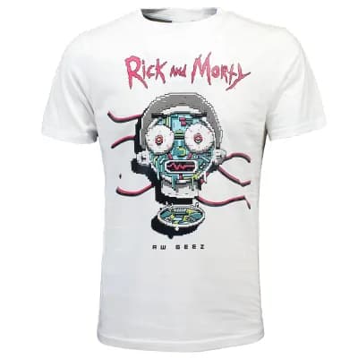 Rick and Morty Aw Geez T-Shirt Wit
