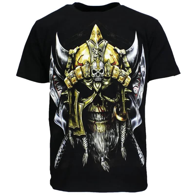 Viking Skull T-Shirt Zwart