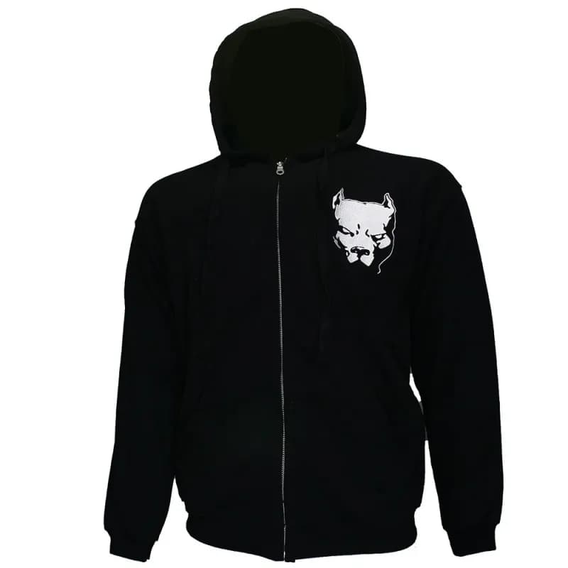 Pitbull Geborduurd Logo Hoodie Vest met Rits