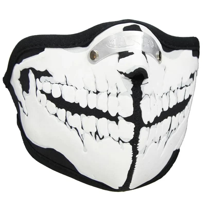 Mondkap Skimasker Skelet Tanden Print